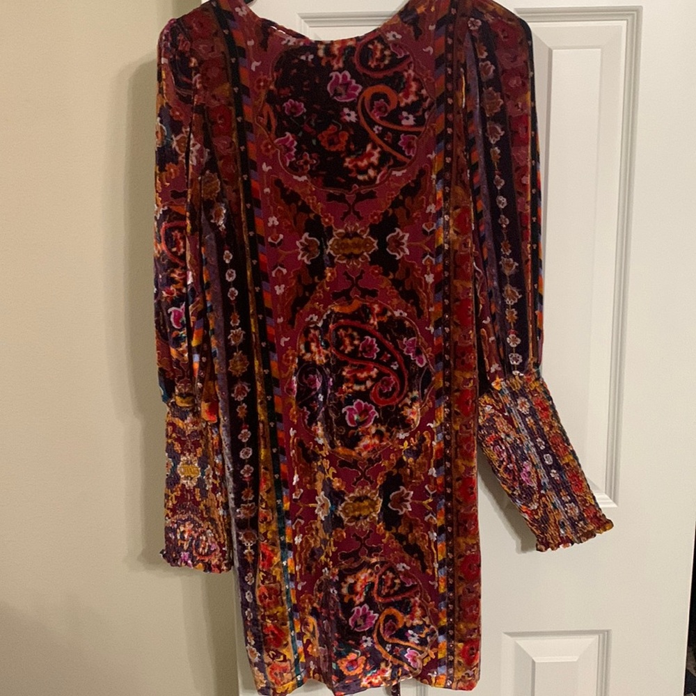 Multicolor velvet tunic by Anthropologie